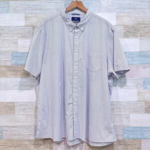 1901 Slim Fit Short Sleeve Seersucker Shirt White Black Stripe Mens XXXLT 3XLT